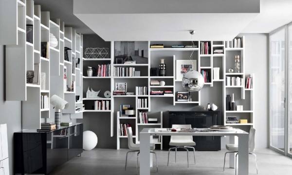 Taliansky nábytok Knižnica MisuraEmme dynamické zariadenie