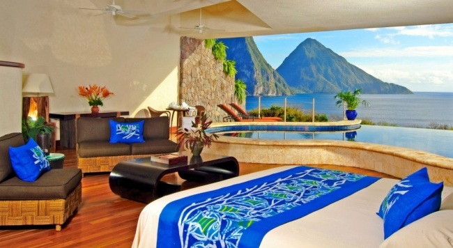 jade mountain luxusný rezort zariadenie s bazénom