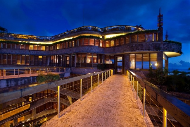 luxusné stredisko jade mountain st lucia anse osvetlenie chastanet