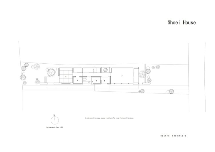 pôdorys domu shoei japonský štýl dlhý