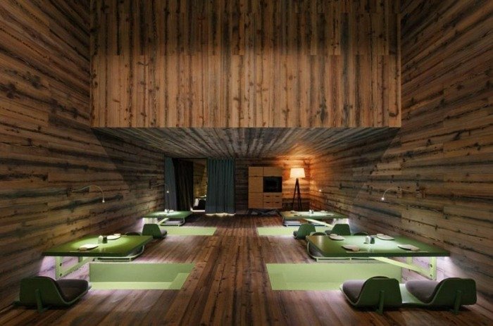 zelený nábytok tori tori reštauračné stoly stoličky drevo