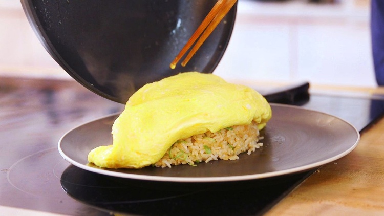 japonská omeleta ryža recept omurice pripraviť zeleninu kura