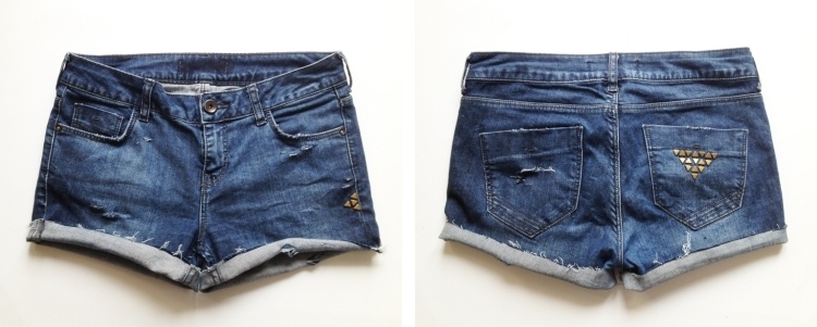 rifle-hotpants-design-kratke nohavice-denim-modre-kapsule-zdobit-zdobit-diy