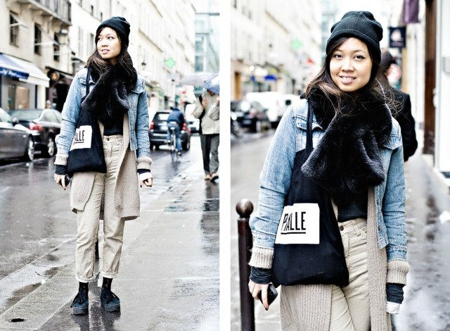 Trendy riflová bunda trend šatka umelá kožušina Džínsová bunda trendy šatka z umelej kožušiny módna