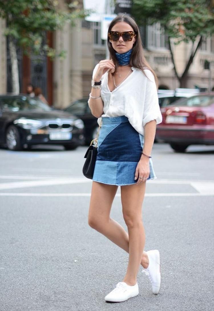 Džínsová letná minisukňa pre každodenný život