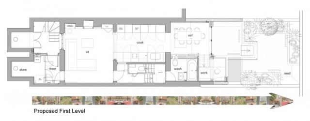 Prízemie so vstupom na radový záhradný domček Dom s prístavbou-moderné-prístavby-výhľady