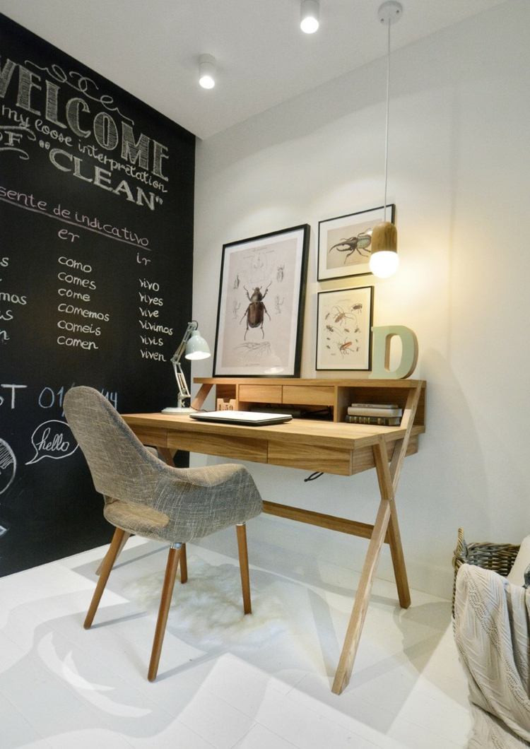 písacia stolička nápad tkanina moderné drevo zariaďovacie tabule poznámky