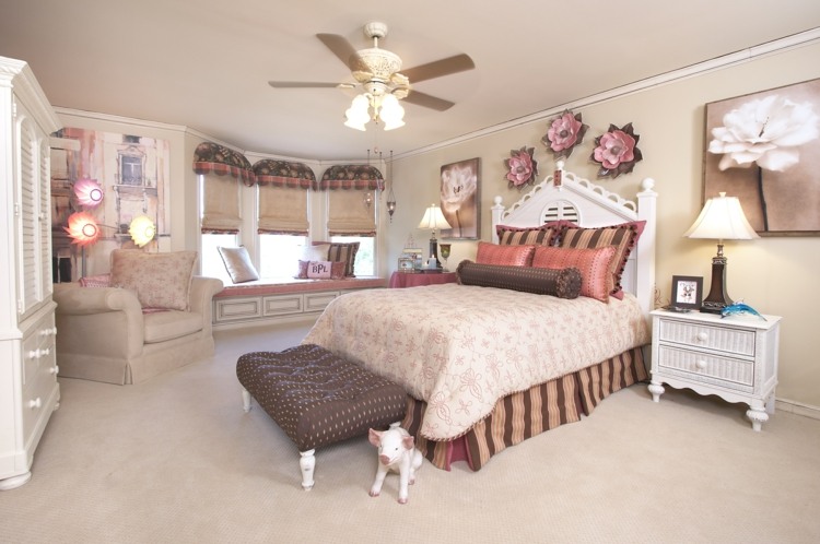 Kompletné nastavenie nápady pre dievčatá izba klasická ružová hnedá