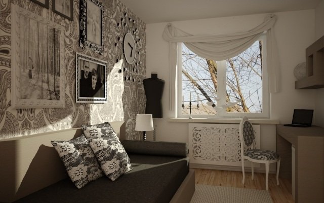 navrhovanie mládežníckych izieb-nápady-dievča-romantické-nástenné-tapety