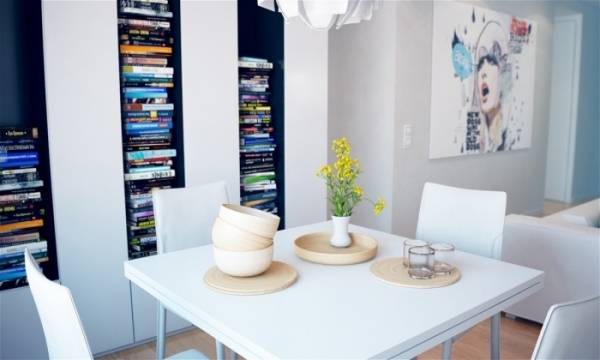 Biely dizajn jedálne Biele nápady na dizajn jedálne