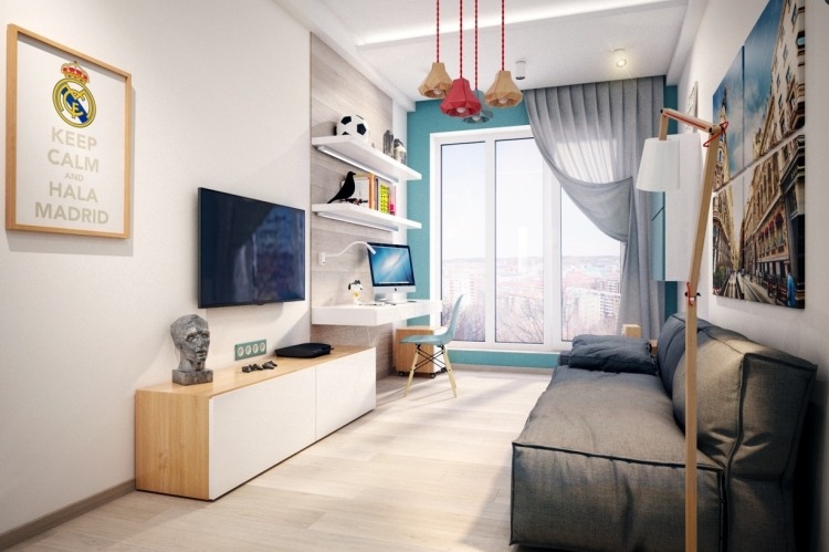 miestnosť pre mládež-nápady-chlapec-úzka izba