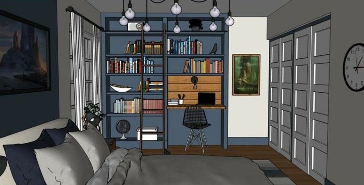 Projekt miestnosti pred redizajnom od dizajnéra Francisa Domingueza