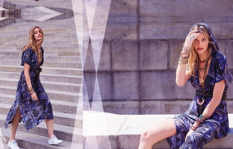 Mladá móda pre ženy - maxi šaty a biele tenisky Nápady na maxi šaty pre mladú módu a ženy