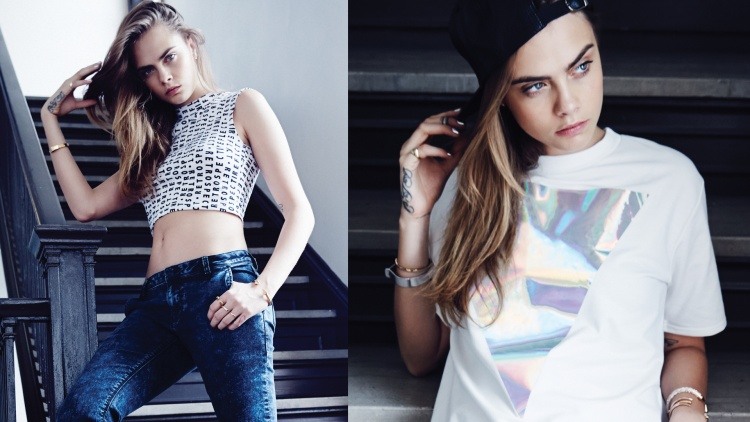 Skinny rifle a crop top Mladé-módne-džínsy-tričko-kombinovať-ženy