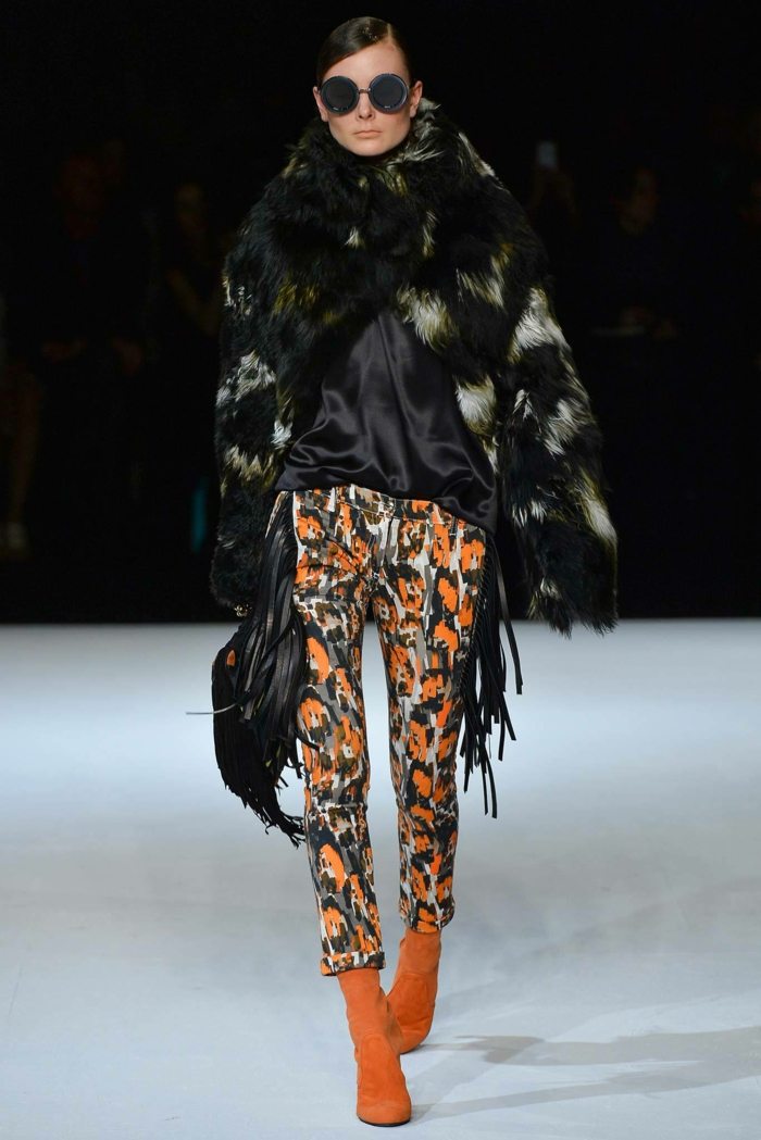 oranžový vzor-členkové topánky-Just-Cavalli