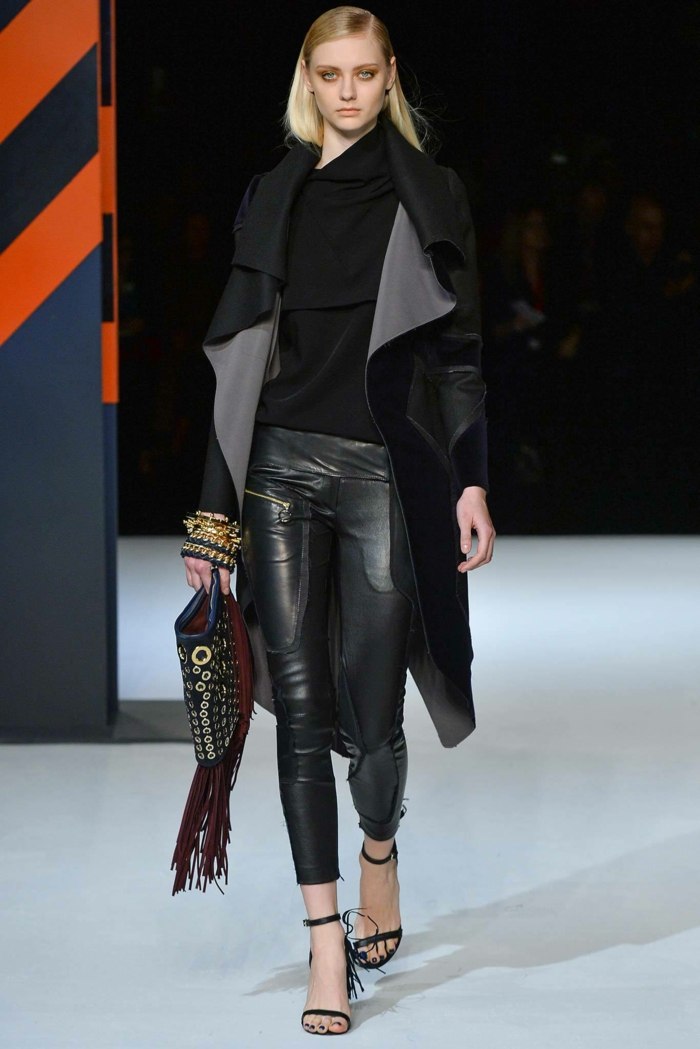 Nohavice-vyrobené-kožený-kabát-asymetrické