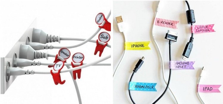 Skryte káble alebo ich prakticky usporiadajte kábel-skryť-zariaďovanie-nápady-organizovať-označenie-značky-ba% cc% 88. nižšie