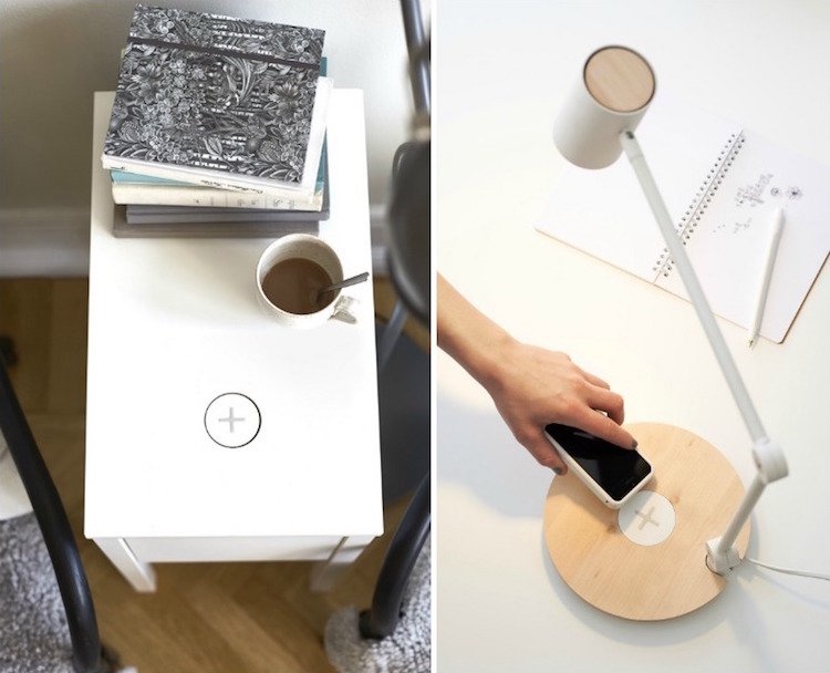 Bezdrôtové nabíjanie zaženie neporiadok v kábli zo spálne cable-hide-interiér-nápady-ikea-mo% cc% 88bel-bezdrôtové nabíjanie