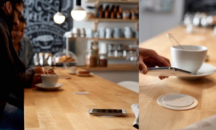 bezdrôtové nabíjanie-ikea-vstavané-nabíjacie stanice-barový pult