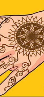 Photo How to apply mehendi on the body (tattoo) (value) - example drawing - 054