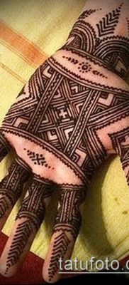 Photo How to apply mehendi on the body (tattoo) (value) - example drawing - 001