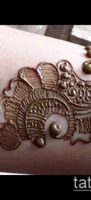 Photo How to apply mehendi on the body (tattoo) (value) - example drawing - 002