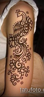Photo How to apply mehendi on the body (tattoo) (value) - example drawing - 003