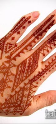 Photo How to apply mehendi on the body (tattoo) (value) - example drawing - 007 12
