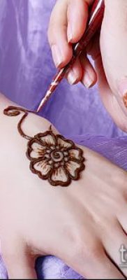Photo How to apply mehendi on the body (tattoo) (value) - example drawing - 009