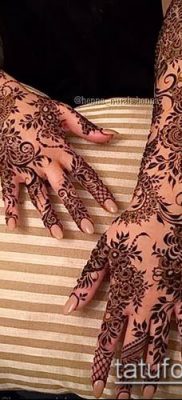 Photo How to apply mehendi on the body (tattoo) (value) - example drawing - 016