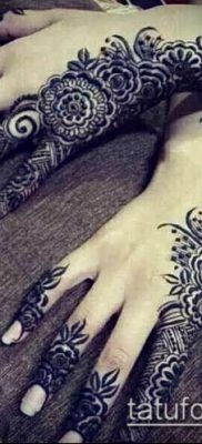 Photo How to apply mehendi on the body (tattoo) (value) - example drawing - 017