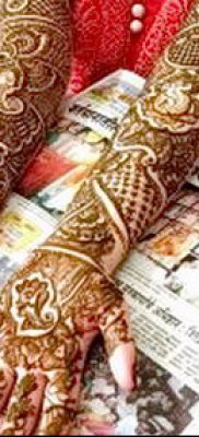 Photo How to apply mehendi on the body (tattoo) (value) - example drawing - 019
