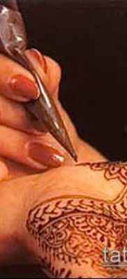 Photo How to apply mehendi on the body (tattoo) (value) - example drawing - 020