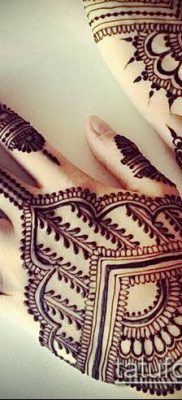 Photo How to apply mehendi on the body (tattoo) (value) - example drawing - 021