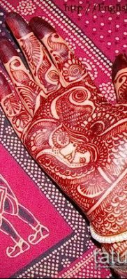 Photo How to apply mehendi on the body (tattoo) (value) - example drawing - 022