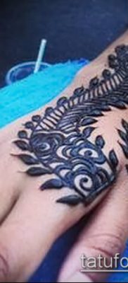 Photo How to apply mehendi on the body (tattoo) (value) - example drawing - 024