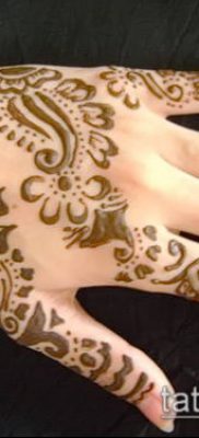 Photo How to apply mehendi on the body (tattoo) (value) - example drawing - 027