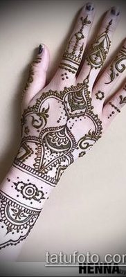 Photo How to apply mehendi on the body (tattoo) (value) - example drawing - 029