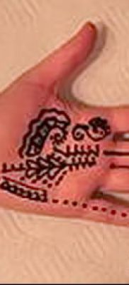 Photo How to apply mehendi on the body (tattoo) (value) - example drawing - 030