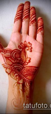 Photo How to apply mehendi on the body (tattoo) (value) - example drawing - 031