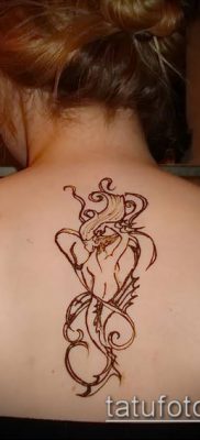 Photo How to apply mehendi on the body (tattoo) (value) - example drawing - 036