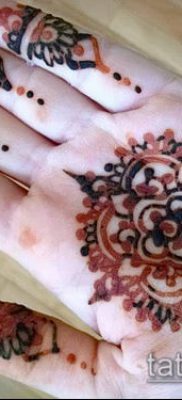 Photo How to apply mehendi on the body (tattoo) (value) - example drawing - 038