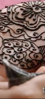 Photo How to apply mehendi on the body (tattoo) (value) - example drawing - 040