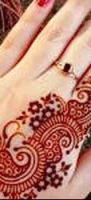 Photo How to apply mehendi on the body (tattoo) (value) - example drawing - 042