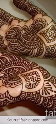 Photo How to apply mehendi on the body (tattoo) (value) - example drawing - 044