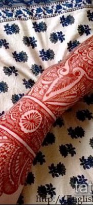 Photo How to apply mehendi on the body (tattoo) (value) - example drawing - 045