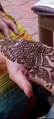Photo How to apply mehendi on the body (tattoo) (value) - example drawing - 046