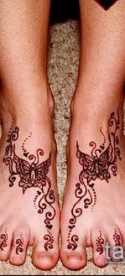 Photo How to apply mehendi on the body (tattoo) (value) - example drawing - 047