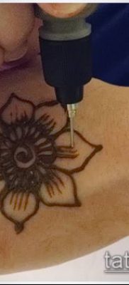 Photo How to apply mehendi on the body (tattoo) (value) - example drawing - 048