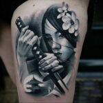 Women's tattoo in the style of realism 02.01.2021 №017 -female tattoo realism-
